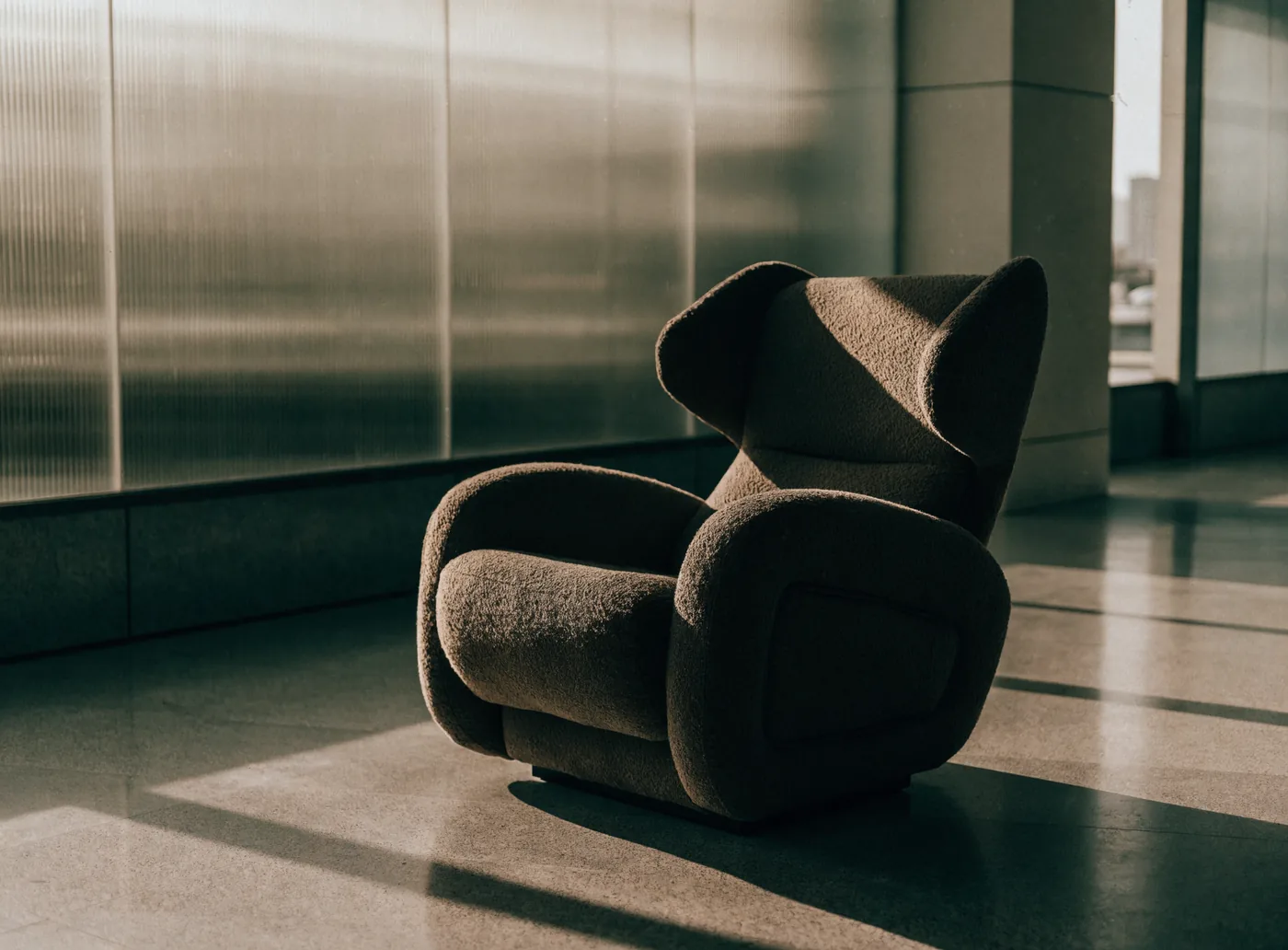Business traveller checking in at a hotel